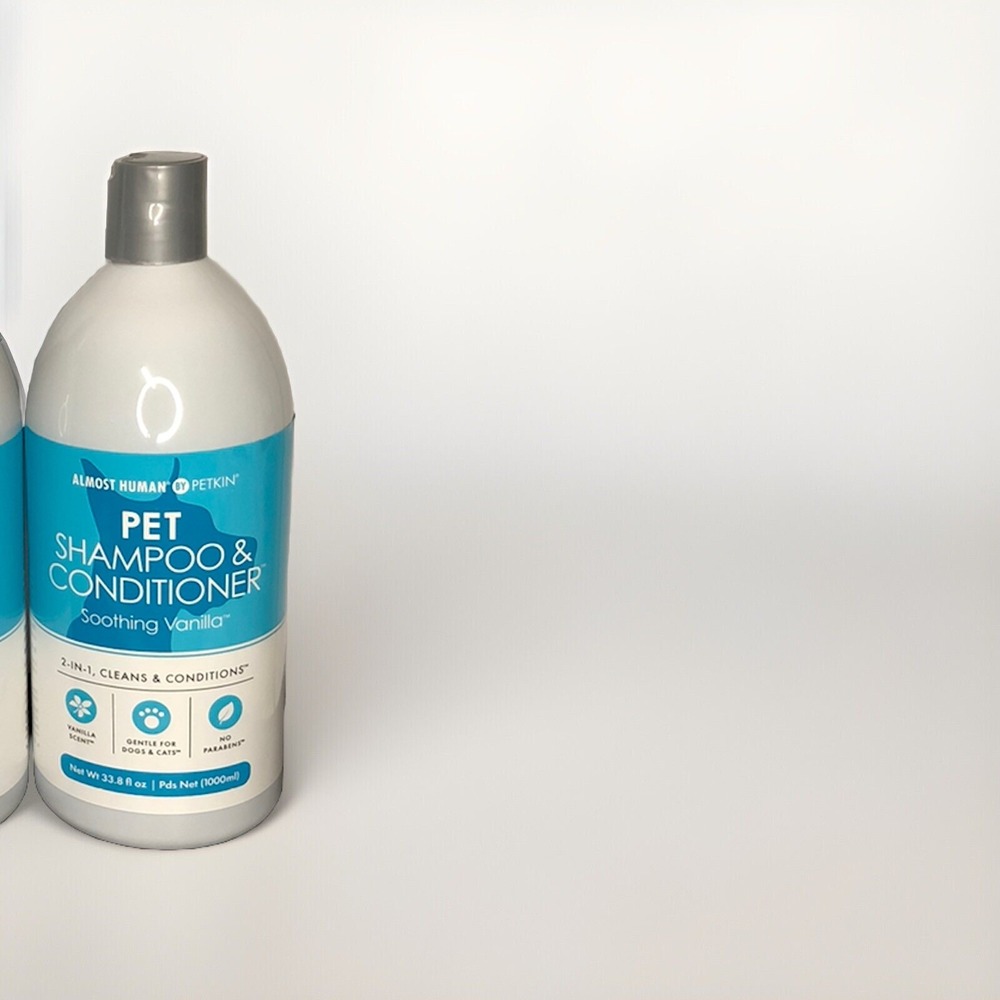 Almost‎ Human Petkin Soothing Vanilla 2-in-1 Pet Shampoo Conditioner 33.8 fl oz